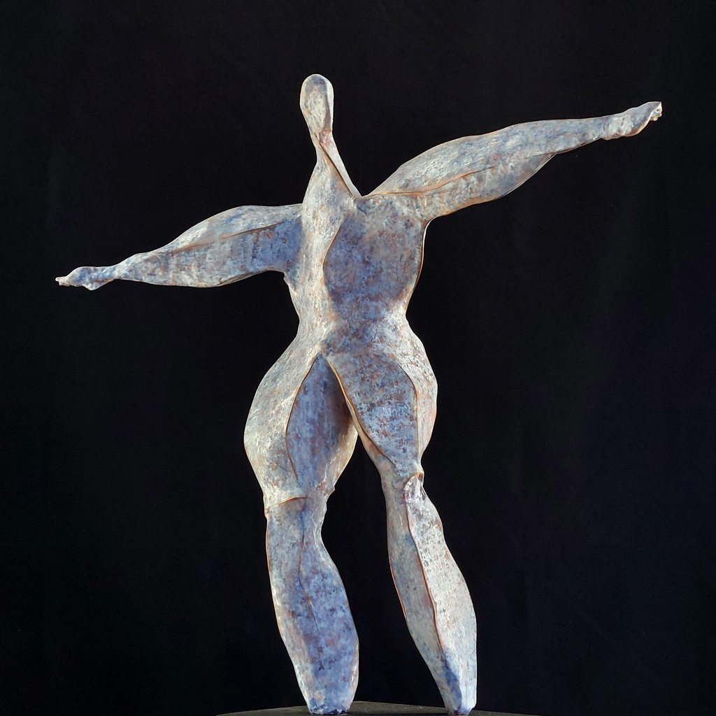 l'équilibre sculpture en apprêt de marbre de Philippe Doberset